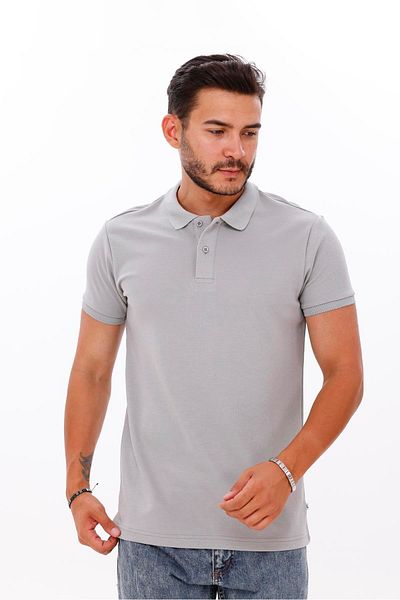 yakamor Men's Polo Neck Doubleface Tshirt