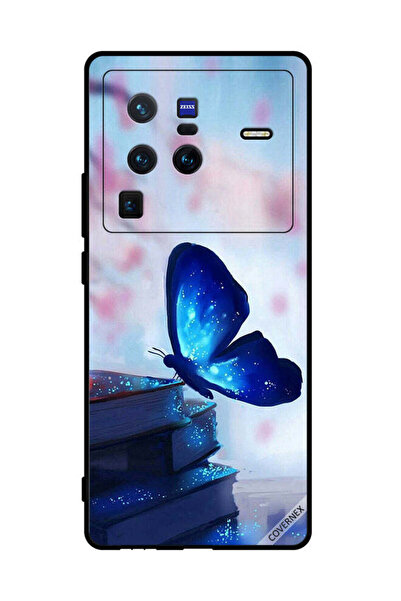 Covernex غطاء حماية لهاتف فيفو X80 برو - فراشة على الكتب