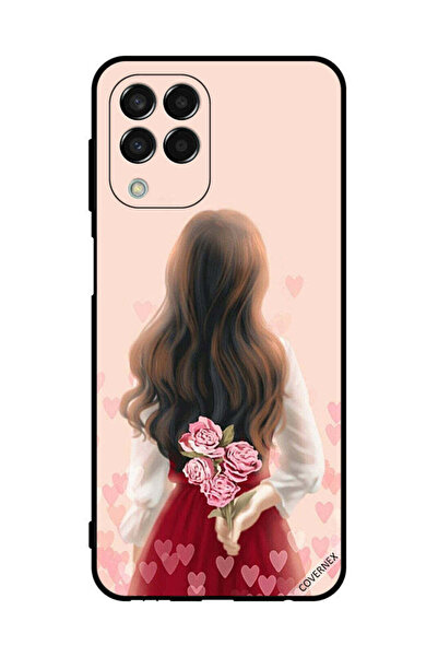 Covernex غطاء حماية لهاتف سامسونج جالاكسي M33 - فتاة تخفي الزهور