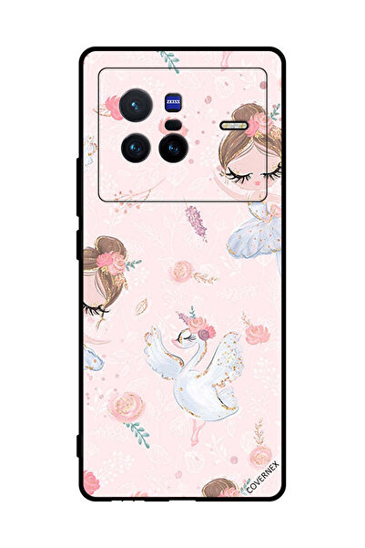 Covernex غطاء حماية لهاتف فيفو X80 - فتاة دوللي مع زهور