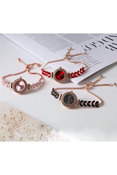 G Sport POLO New Fashion Zircon Stone Leaf Thin Strap Adjustable Elevator Bracelet Women's Wrist Watch