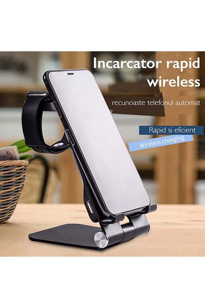 Loowoko S19 Pro Dual Wireless Charging Desk Stand - New Product
