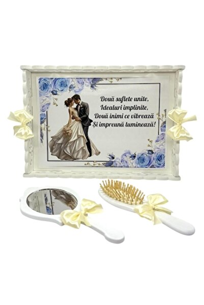 OEM Set tava pentru gatitul miresei, personalizat mire si mireasa, format din 3 piese