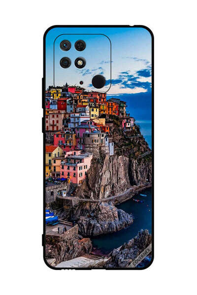 Covernex Protective Case Cover For Xiaomi Redmi 10C Colorful Houses On The Sea