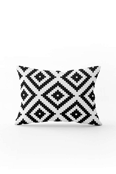 Cango Home White Black Geometric Pattern Double Side Digital Printed Rectangle Throw Pillow Case Otyk556-3550