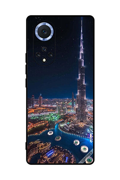 Covernex غطاء حماية لهاتف Honor 50 Pro مع منظر ليلي لوسط المدينة