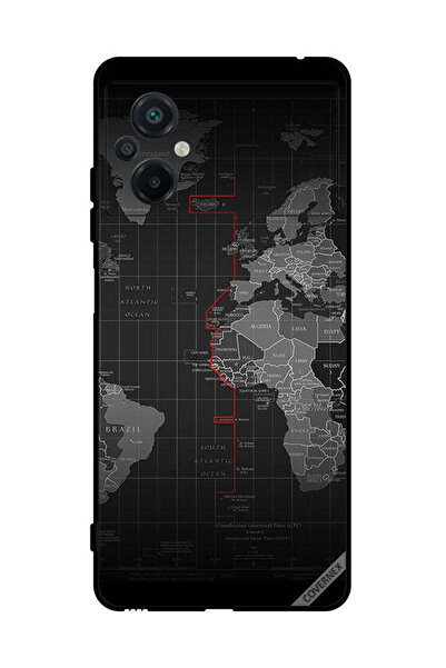 Covernex Protective Case Cover For Xiaomi Poco M5 4G World Map