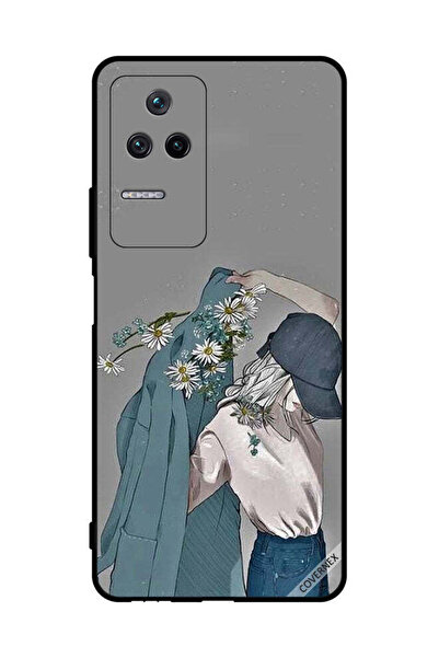 Covernex غطاء حماية لهاتف Xiaomi Poco F4 5G، فتاة ترتدي معطفًا مزهرًا