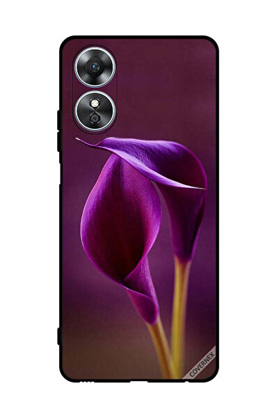 Covernex غطاء حماية لهاتف Oppo A17 - زهرتان جميلتان