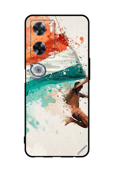 Covernex غطاء حماية لهاتف Oppo A77 4G يحمل علم الهند أثناء الطيران