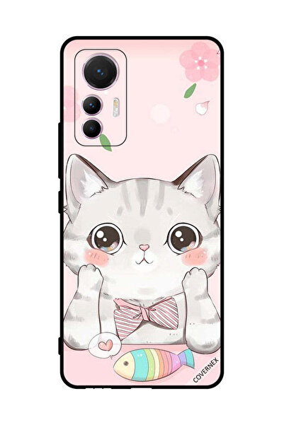Covernex غطاء حماية لهاتف شاومي 12 لايت - قطة وسمكة