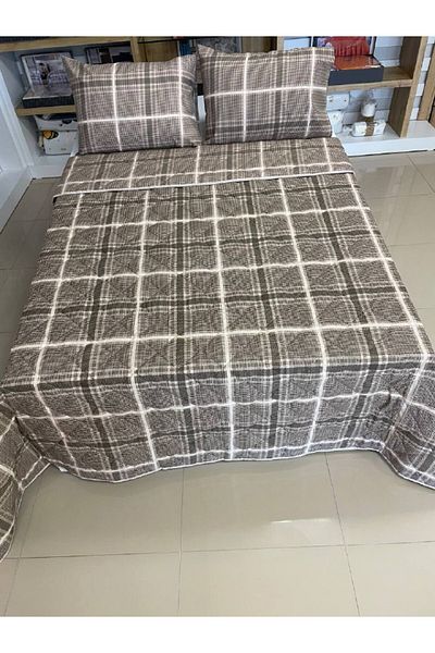Sudemhome Modern Style Double King Size Pique Bedspread Set 230X250Cm 2Pcs Pillowcases 50X70Cm