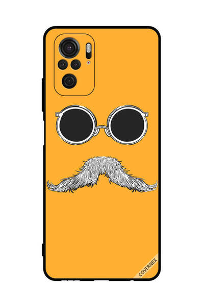 Covernex غطاء حماية لهاتف شاومي ريدمي نوت 10 إس 4 جي، رسمة نظارات وشارب