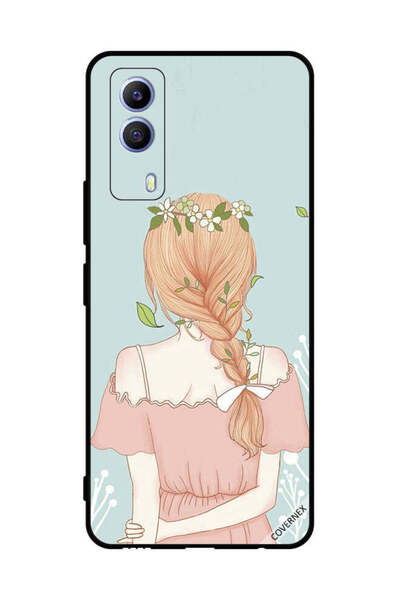 Covernex غطاء حماية لهاتف فيفو T1x بفتاة واقفة لطيفة المظهر