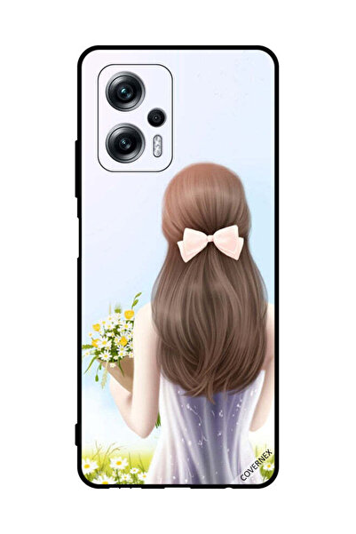 Covernex غطاء حماية لهاتف Xiaomi Poco X4 GT فتاة جميلة تحمل الزهور