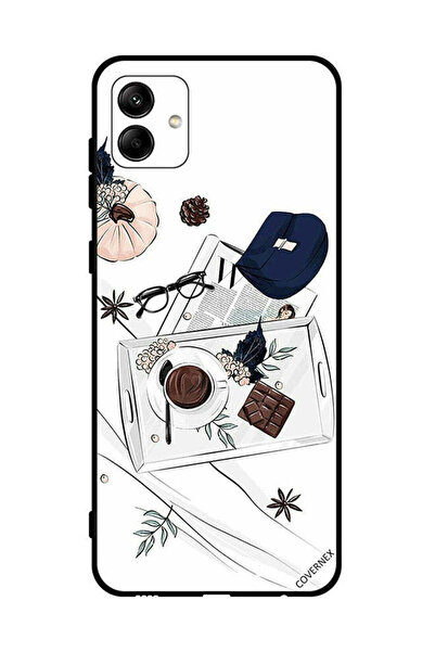 Covernex غطاء حماية لهاتف سامسونج جالاكسي A04 4G بنقشة فن القهوة والشوكولاتة