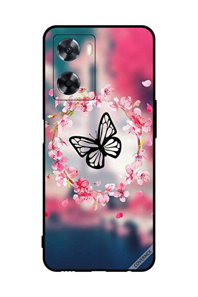 Covernex غطاء حماية لهاتف Oppo A57s - فراشة في خاتم زهور