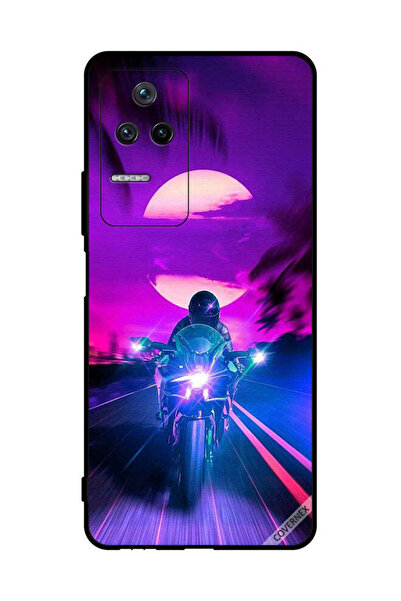 Covernex غطاء حماية لهاتف Xiaomi Poco F4 5G Biker Leaving Moon Behind