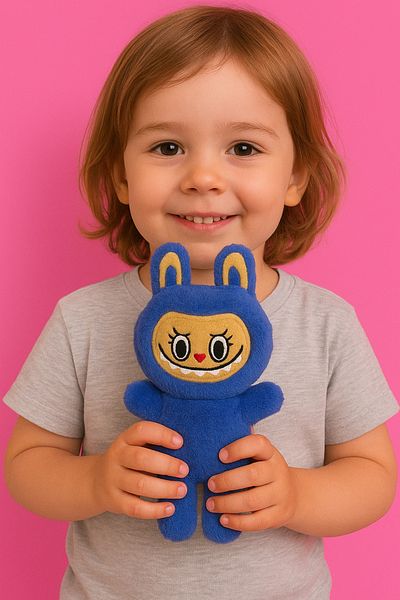 SNSTİCARET Labubu Plush Doll Decorative Pillow, Sleeping Companion Labubu Toy