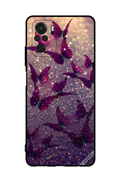 Covernex غطاء حماية لهاتف شاومي ريدمي نوت 10 إس 4 جي بنقشة فراشات لامعة