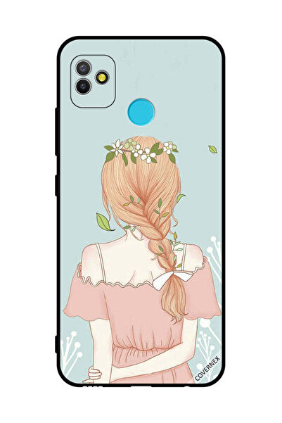 Covernex غطاء حماية لهاتف تكنو بوب 5 بفتاة واقفة بمظهر لطيف