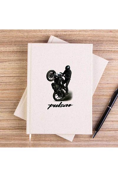 Z zepplin Pulsar Ns200 Bike Cream Unlined Canvas Notebook
