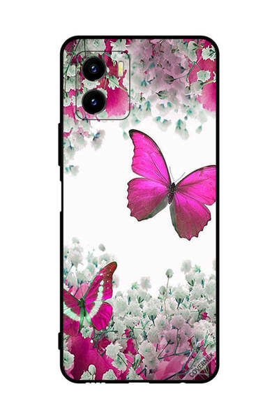 Covernex غطاء حماية لهاتف فيفو Y15s - فراشات وزهور