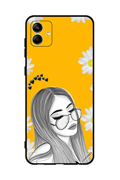 Covernex غطاء حماية لهاتف سامسونج جالاكسي A04 4G، نظارات، فن الفتاة