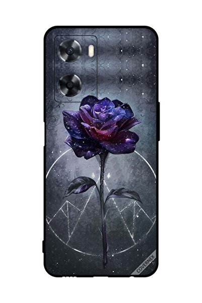 Covernex غطاء حماية لهاتف Oppo A77 4G بخلفية زهور داكنة