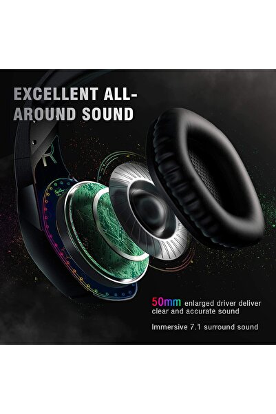 RUNMUS K1-B RGB Professional Gaming Headset - New Product