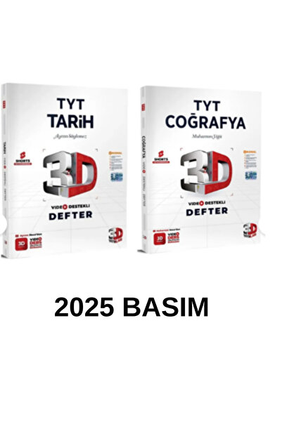 Limit Yayınları 3D YAYINLARI TYT TARİH + COĞRAFYA VİDEO DESTEKİ DEFTER SET 2 KİTAP 2026 TYT