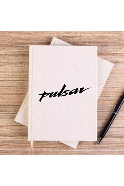 Z zepplin Pulsar Logo Black Cream Unlined Canvas Notebook