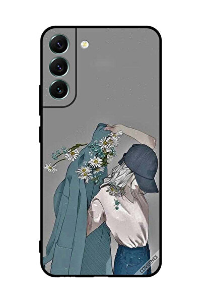 Covernex غطاء حماية لهاتف سامسونج S22+ 5G، رسم فتاة ترتدي معطفًا