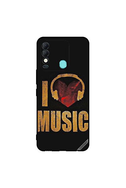 Covernex غطاء حماية لهاتف Tecno Spark 8 Vintage I Love Music