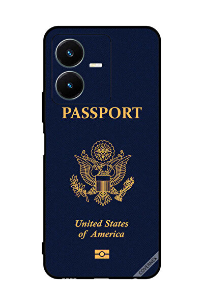 Covernex غطاء حماية لهاتف Vivo Y22s بنمط جواز السفر الأمريكي