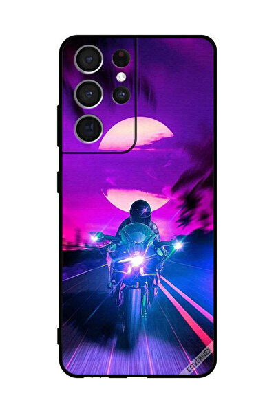 Covernex غطاء حماية لهاتف سامسونج S21 ألترا 5G، خلفية رجل على دراجة