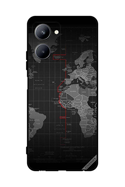 Covernex غطاء حماية لهاتف Realme C33 - خريطة العالم