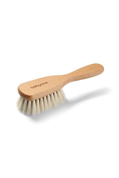 Babyono Natural hair brush, wooden, cream, 16 cm