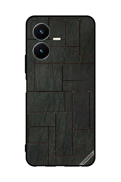 Covernex غطاء حماية لهاتف فيفو Y22 بنمط جدار حجري