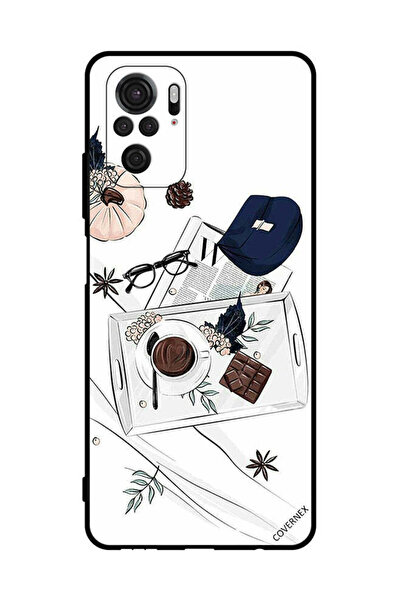 Covernex غطاء حماية لهاتف شاومي ريدمي نوت 10 إس 4 جي، تصميم فن القهوة والشوكو...