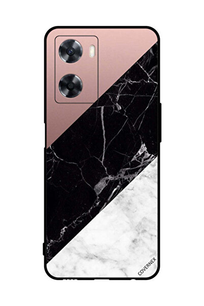 Covernex غطاء حماية لهاتف Oppo A77 4G بنمط مزيج من الرخام واللون العادي