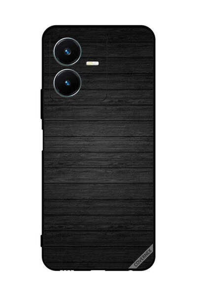 Covernex Protective Case Cover For Vivo Y22s Dark Wooden Pattern