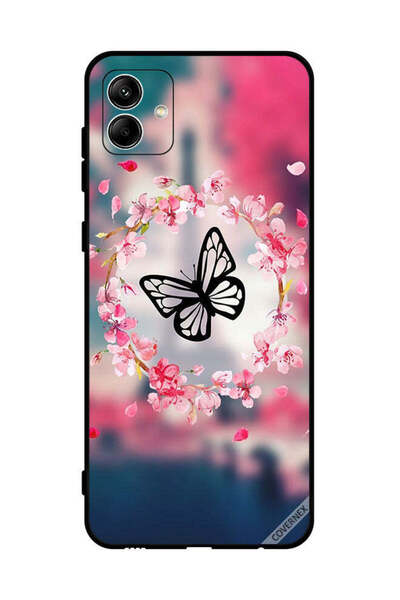 Covernex غطاء حماية لهاتف سامسونج جالاكسي A04 4G بتصميم فراشة وحلقات زهور