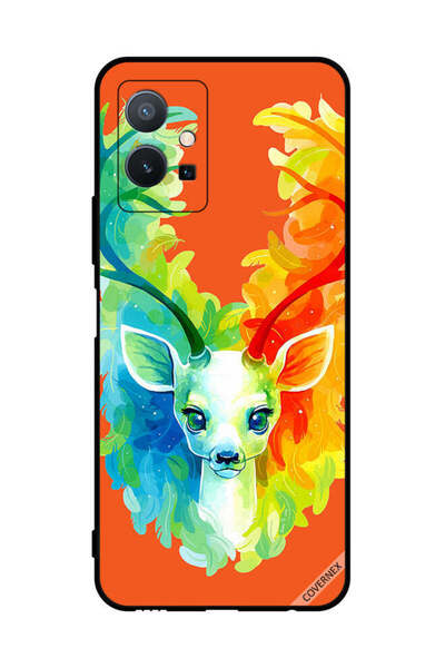 Covernex غطاء حماية لهاتف فيفو T1 5G - غزال ملون