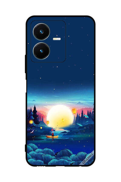 Covernex غطاء حماية لهاتف vivo Y22 مع منظر غروب الشمس