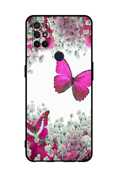 Covernex غطاء حماية لهاتف OnePlus Nord N10 5G برسومات فراشات جميلة وورود صغيرة