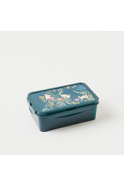 Juniors Raccoon Print Lunch Box with Clip Lock Closure - 1.2 L