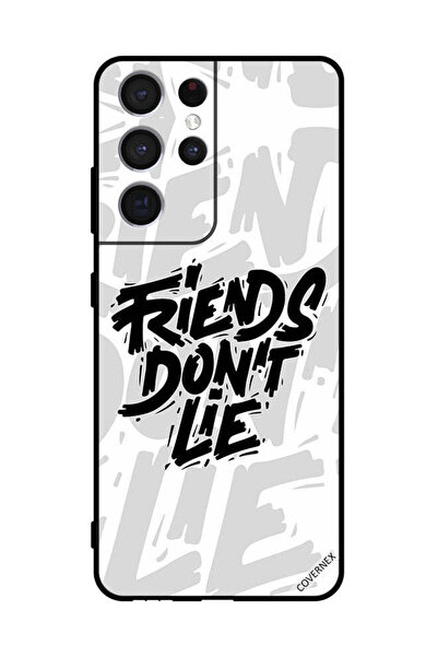 Covernex غطاء حماية لهاتف سامسونج S21 ألترا 5G - الخط العربي - الأصدقاء لا يك...