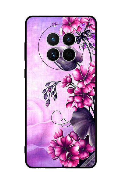 Covernex غطاء حماية لهاتف هواوي ميت 50 بخلفية زهور رومانسية