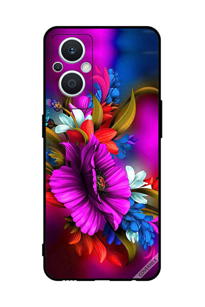 Covernex غطاء حماية لهاتف Oppo Reno 7 Lite برسومات زهور عالية الدقة